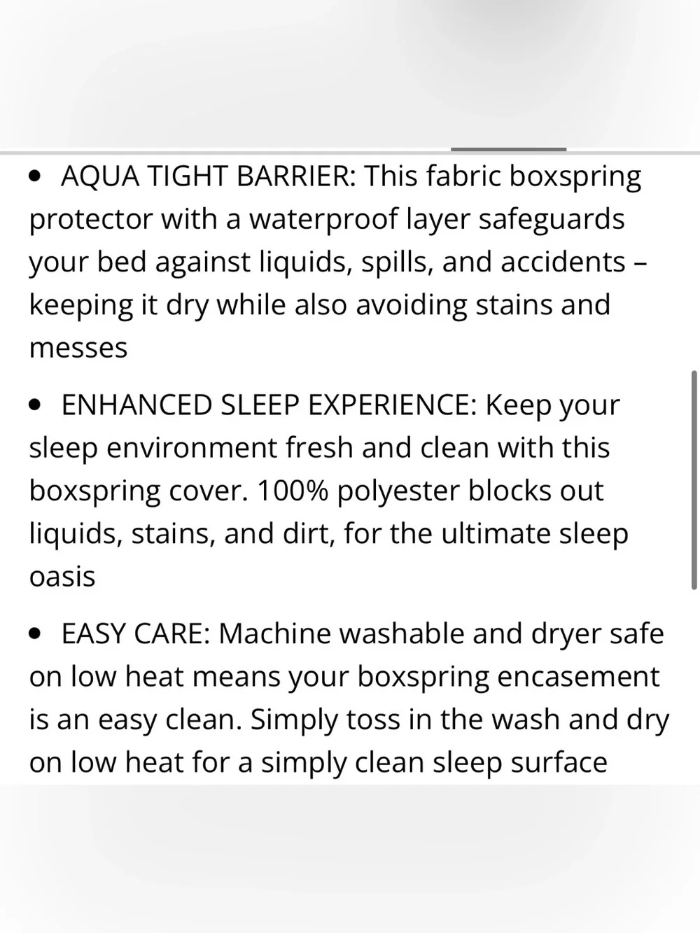 WHITE Box Spring Encasement Zippered & Waterproof Complete Protection FULL